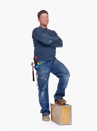 simsearch:6102-08329667,k - Portrait of a male carpenter. Foto de stock - Sin royalties Premium, Código: 6102-03748200