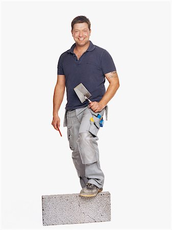Porträt eines männlichen Zimmermanns. Stockbilder - Premium RF Lizenzfrei, Bildnummer: 6102-03748201