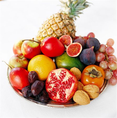 exotic fruit bowl - Exotic fruits on a plate. Stock Photo - Premium Royalty-Free, Code: 6102-03749362