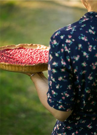 A redcurrant pie. Stock Photo - Premium Royalty-Free, Code: 6102-03750289