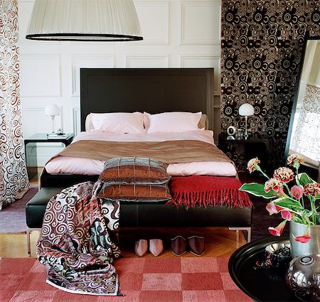 room interior multi colors - A bedroom. Stock Photo - Premium Royalty-Free, Code: 6102-03750683