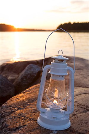 A paraffin lamp, Stockholm archipelago, Sweden. Stock Photo - Premium Royalty-Free, Code: 6102-03750998