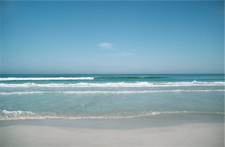 sandy beach - View of sea with blue sky Stock Photo - Premium Royalty-Free, Code: 6102-03859128