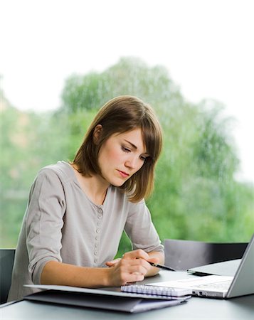 sweden woman business - Une femme à l'aide d'un ordinateur portable, Suède. Photographie de stock - Premium Libres de Droits, Code: 6102-03866077
