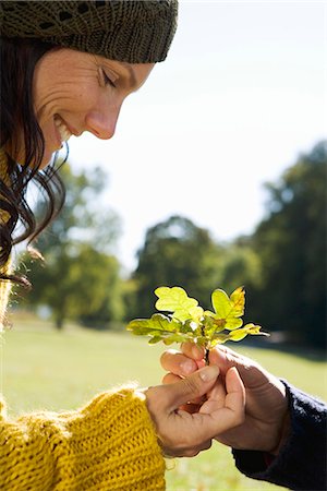 simsearch:6102-07602551,k - The hands of a man and a woman with autumn leaves, Sweden. Foto de stock - Royalty Free Premium, Número: 6102-03866990