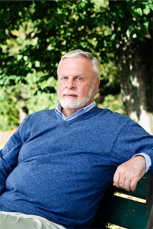 photos of old men on bench - Portrait of a man, Sweden. Stock Photo - Premium Royalty-Free, Code: 6102-03867095
