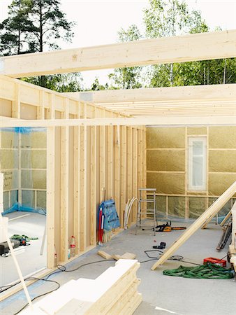 simsearch:6102-06470764,k - The building of a new house, Sweden. Stock Photo - Premium Royalty-Free, Code: 6102-03867313