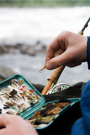 simsearch:6102-03827785,k - Matériel de pêche utilisé pour la pêche à la mouche, Suède. Photographie de stock - Premium Libres de Droits, Code: 6102-03827685