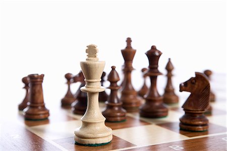 strategic chess - A game of chess, Sweden. Foto de stock - Sin royalties Premium, Código: 6102-03827864