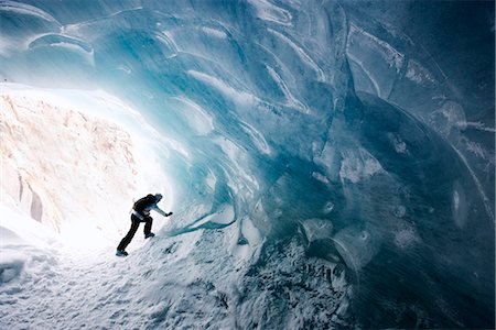 Ice cave, Mer de Glace, Chamonix, France. Stock Photo - Premium Royalty-Free, Code: 6102-03828191