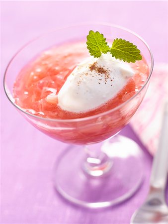 rhubarb dessert - Rhubarb soup. Stock Photo - Premium Royalty-Free, Code: 6102-03828220