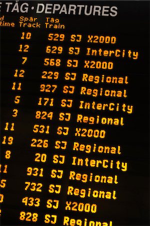 Departures, Stockholm, Sweden. Stock Photo - Premium Royalty-Free, Code: 6102-03828616