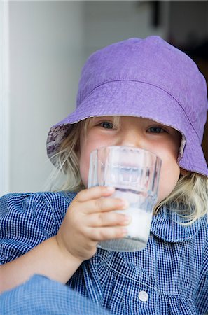 Girl drinking milk, Sweden. Stock Photo - Premium Royalty-Free, Code: 6102-03828800