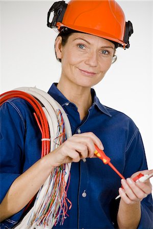 Portrait of an electrician. Stock Photo - Premium Royalty-Free, Code: 6102-03904525