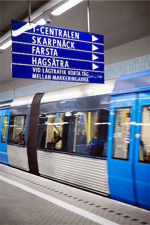 Subway train in motion, Sweden. Stock Photo - Premium Royalty-Free, Code: 6102-03905594
