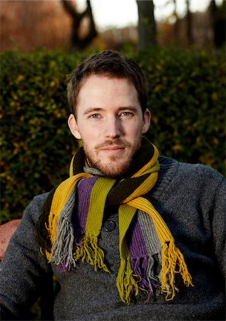 Portrait of man wearing scarf Stock Photo - Premium Royalty-Free, Code: 6102-04929836