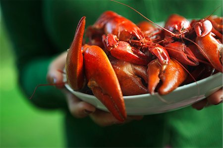 simsearch:6102-03859363,k - A plate of crayfish, Sweden. Foto de stock - Sin royalties Premium, Código: 6102-06470301