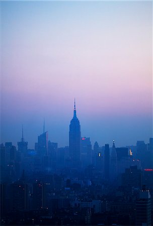 sunrise nyc - Manhattan, midtown from south, Empire State Building Photographie de stock - Premium Libres de Droits, Code: 6102-06470824