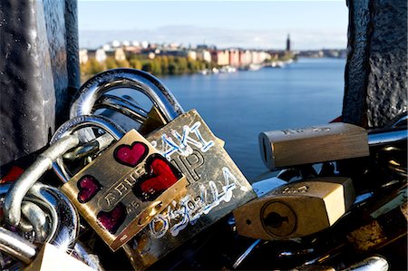 stockholm - Close-up of padlocks Stock Photo - Premium Royalty-Free, Code: 6102-06777409