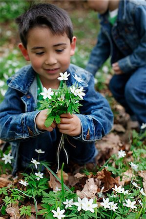 simsearch:6102-06965593,k - Smiling boy holding flowers Stock Photo - Premium Royalty-Free, Code: 6102-06965582