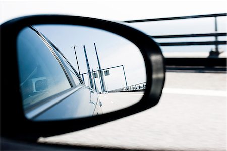 scandinavian peninsula - Reflection in car mirror Stock Photo - Premium Royalty-Free, Code: 6102-06965612