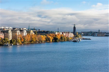 simsearch:6102-07768715,k - Cityscape at autumn, Riddarfjarden, Stockholm, Sweden Stock Photo - Premium Royalty-Free, Code: 6102-07158384