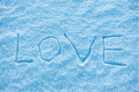 Love written on snow, Sweden Foto de stock - Sin royalties Premium, Código: 6102-07282601