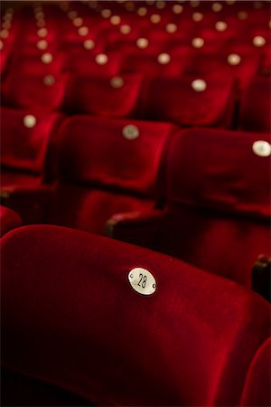 empty cinema - Seats in theatre, Stockholm, Sweden Stock Photo - Premium Royalty-Free, Code: 6102-07521574