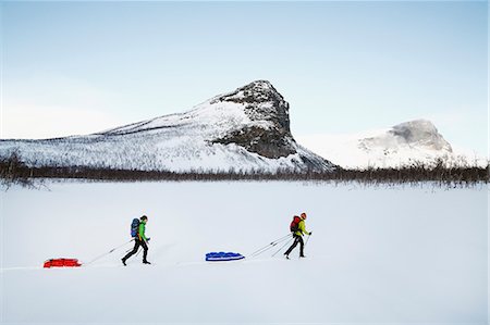 simsearch:6102-07455806,k - People skiing, Sarek national park, Lapland, Sweden Foto de stock - Sin royalties Premium, Código: 6102-07602807