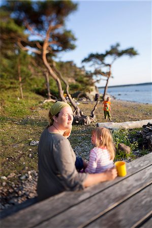 family vacation boys european - Mother with two children resting on beach, Gotland, Sweden Stock Photo - Premium Royalty-Free, Code: 6102-07768327