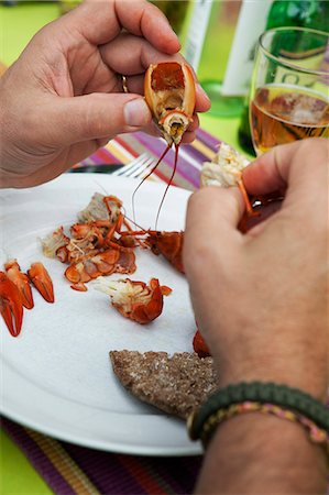 seafood festival - Eating crayfish, Sweden Stock Photo - Premium Royalty-Free, Code: 6102-07768559