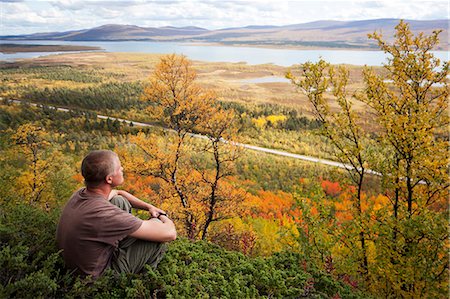 espe - Man looking at view, Kiruna, Norrbotten, Lapland, Sweden Stockbilder - Premium RF Lizenzfrei, Bildnummer: 6102-07768684