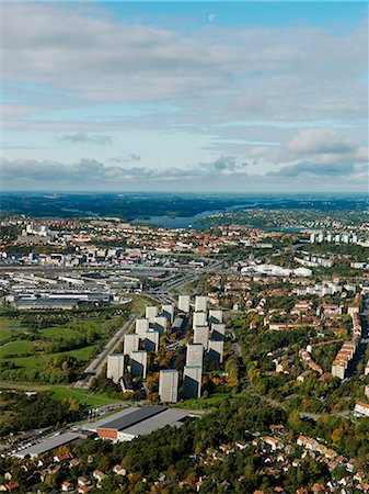 simsearch:6102-08480903,k - Aerial view of Stockholm buildings, Sweden Photographie de stock - Premium Libres de Droits, Code: 6102-07768714