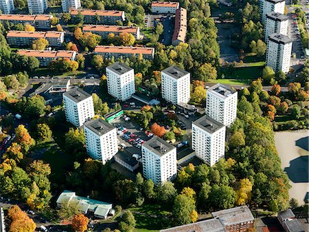 sunshine community - Aerial view of buildings in Stockholm, Sweden Stock Photo - Premium Royalty-Free, Code: 6102-07768721
