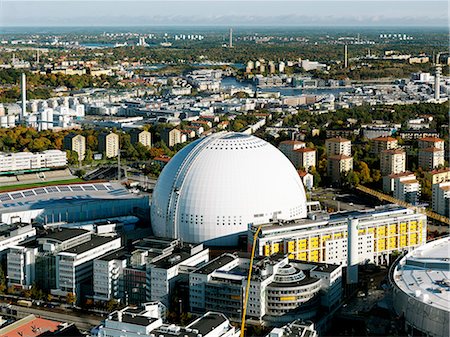 simsearch:6102-07768727,k - View of Stockholm Globe Arena, Stockholm, Sweden Foto de stock - Sin royalties Premium, Código: 6102-07768727