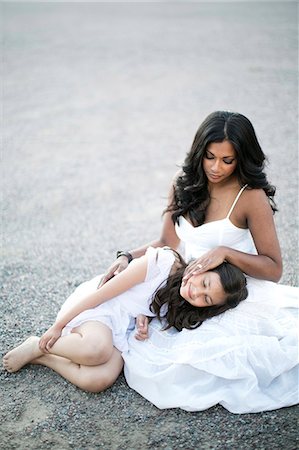 simsearch:6102-07521595,k - Mother with daughter together Stock Photo - Premium Royalty-Free, Code: 6102-07769425