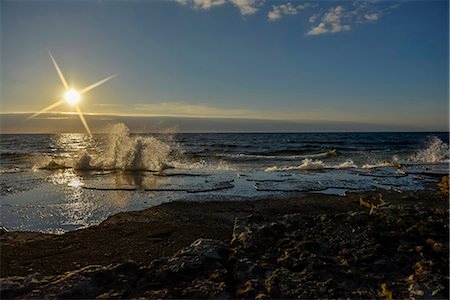 Sunset at beach, Oland, Sweden Foto de stock - Sin royalties Premium, Código: 6102-07789504