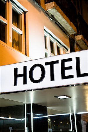 Hotel sign, close-up Stock Photo - Premium Royalty-Free, Code: 6102-07842944
