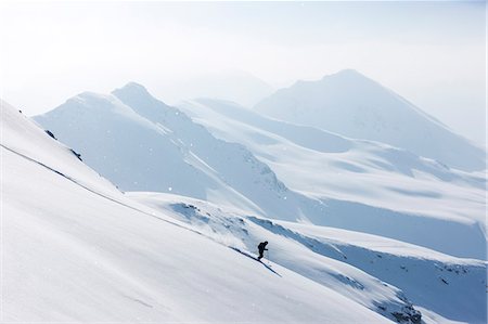 dramatic landscape - Person skiing Foto de stock - Sin royalties Premium, Código: 6102-07842954