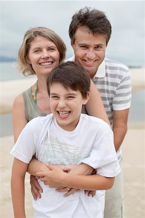 Parents with son on beach Stock Photo - Premium Royalty-Free, Code: 6102-07843326