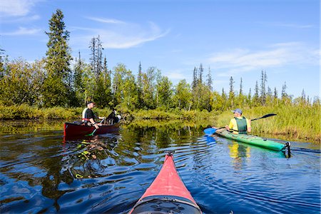 person in canoe - Men kayaking Stock Photo - Premium Royalty-Free, Code: 6102-08000715