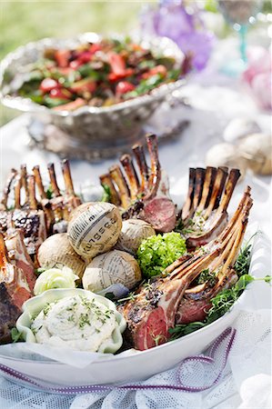 picture of a feast - Lamb shanks Stock Photo - Premium Royalty-Free, Code: 6102-08000851