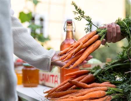 simsearch:6102-07842827,k - Hands holding carrots Foto de stock - Sin royalties Premium, Código: 6102-08001164