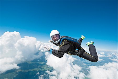 sky dive - Sky-diver in air Stock Photo - Premium Royalty-Free, Code: 6102-08001434