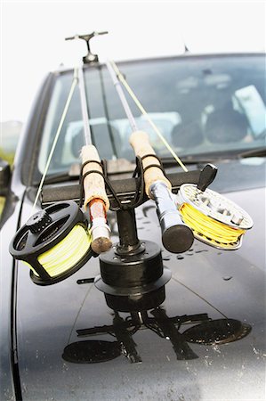 simsearch:6102-07455724,k - Fishing rods on car Stock Photo - Premium Royalty-Free, Code: 6102-08168857