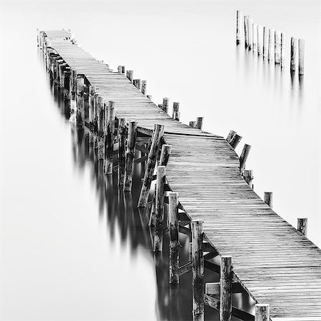 Wooden jetty Foto de stock - Sin royalties Premium, Código: 6102-08120950