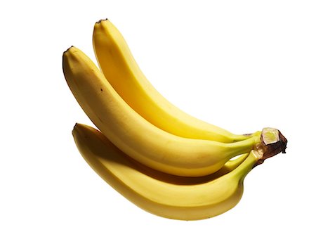 Bunch of bananas on white background Foto de stock - Sin royalties Premium, Código: 6102-08270675