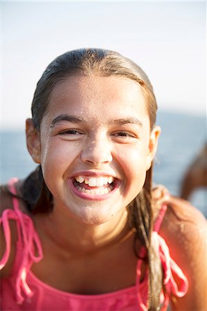 pre teens bath girls - Portrait of laughing girl Stock Photo - Premium Royalty-Free, Code: 6102-08270761
