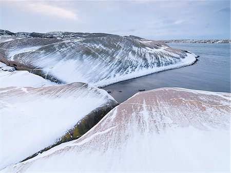 sweden, winter - Snow on rocky coast Stock Photo - Premium Royalty-Free, Code: 6102-08271096