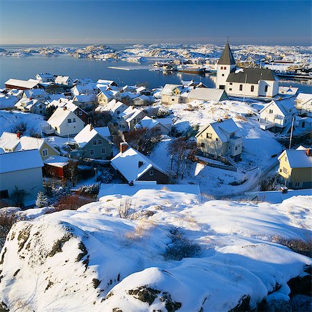 simsearch:6102-08271069,k - Costal town at winter Stock Photo - Premium Royalty-Free, Code: 6102-08271370